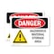 Signmission Hazardous Material Storage Area Danger Sign, Vinyl Decal, 10in W x 7in L, 2PK OS-2PACK-DS-D-710-L-1313 - alternate 1